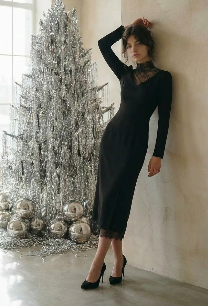 Платье с кружевом